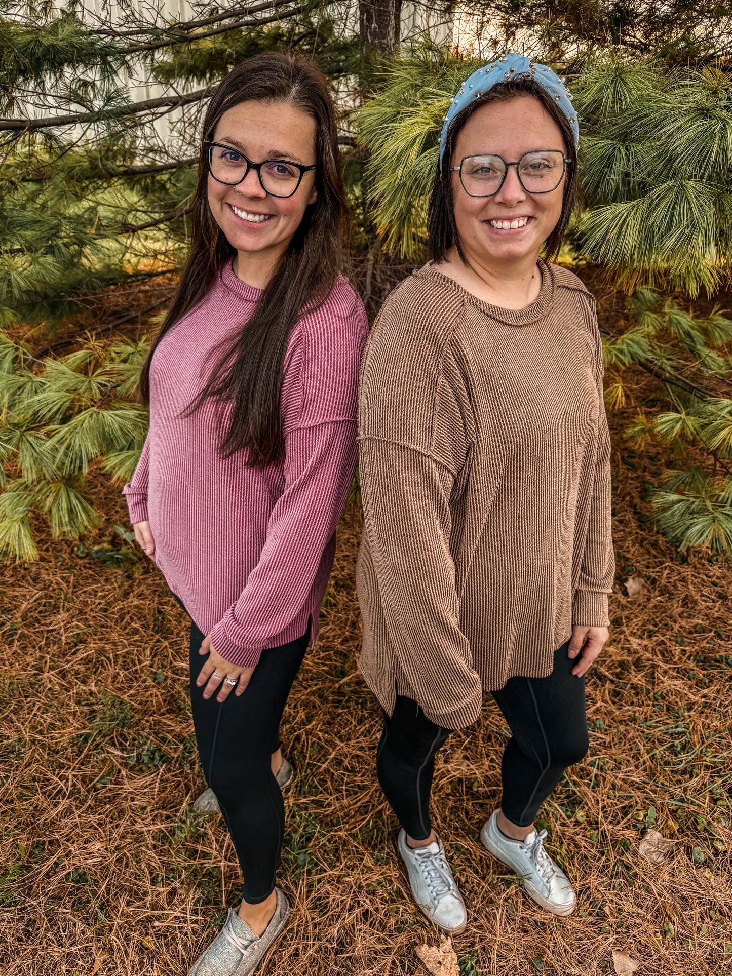 Mocha ribbed long sleeve