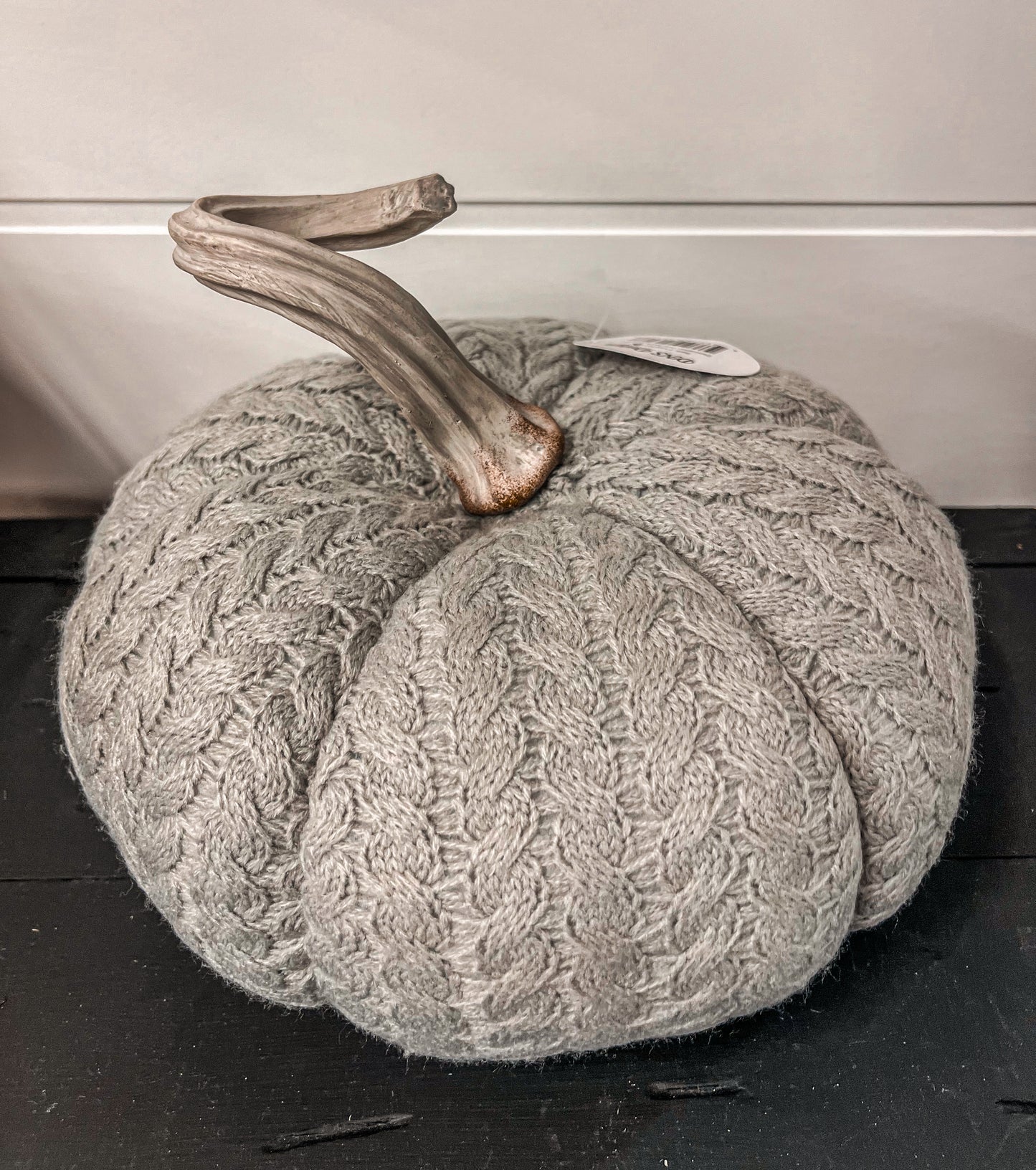 Grey Quilted Knit Pumpkin