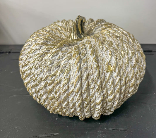 Gold Resin Rope Pumpkins