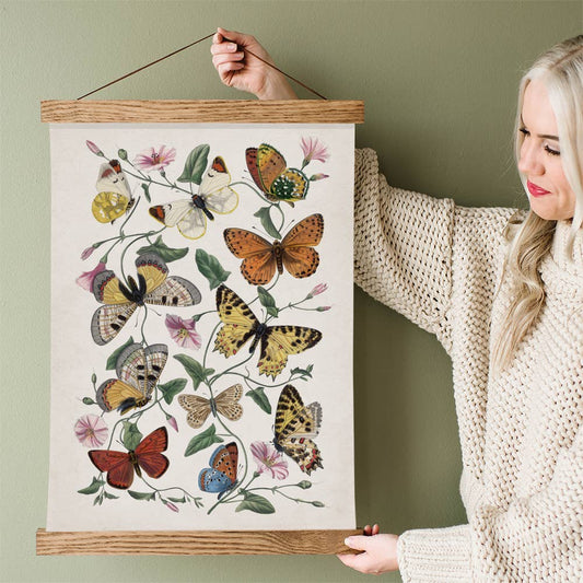 Botanical Butterflies Framed Art Print