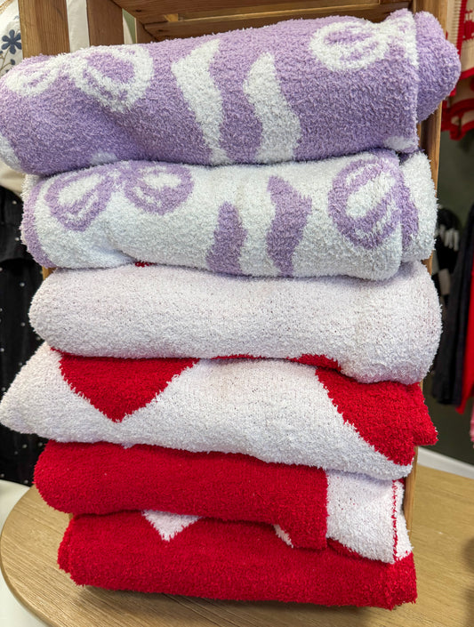 Red Heart Throw