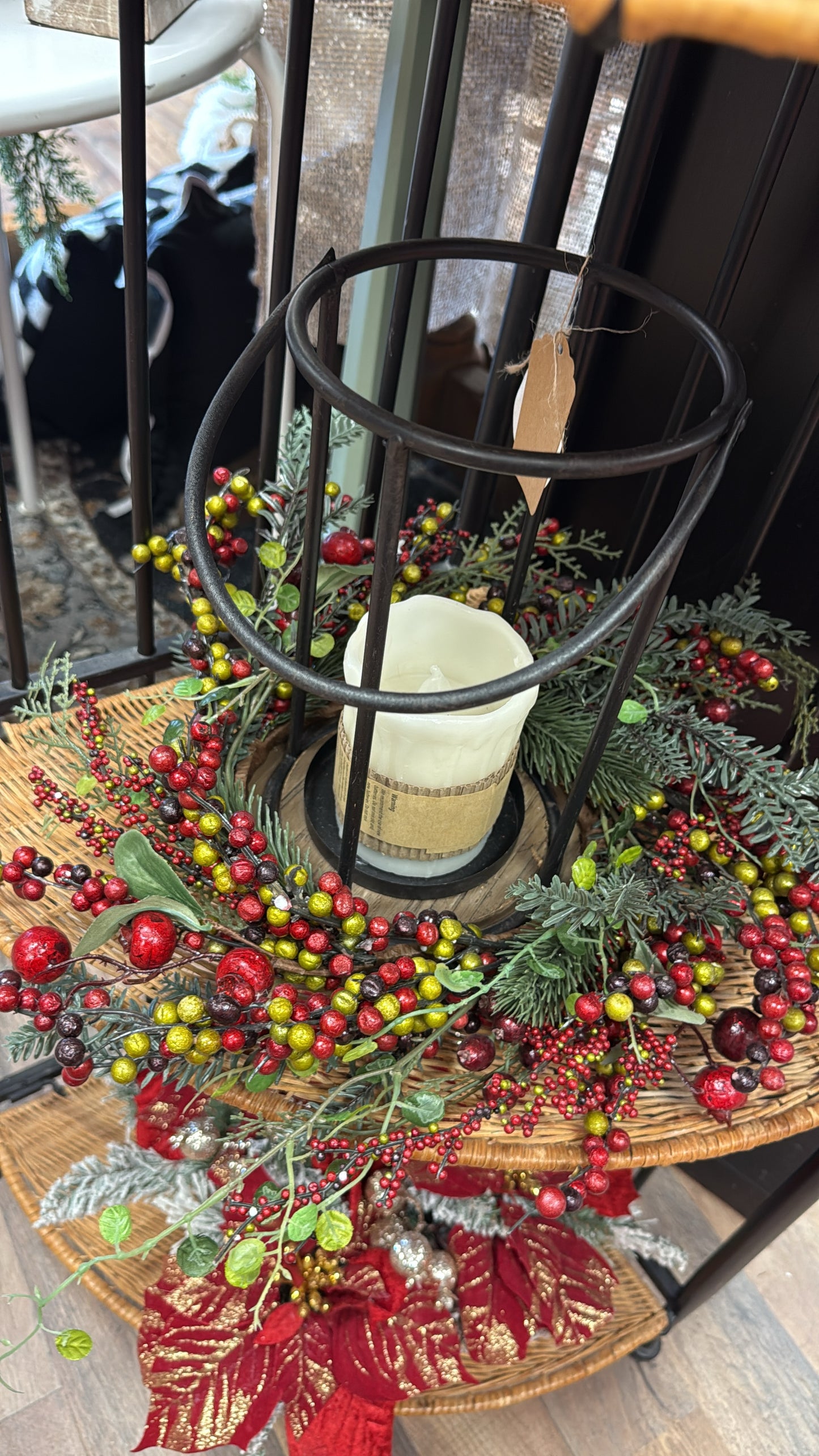 Christmas Candle Centerpiece