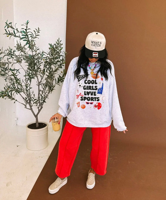 Cool girls love sports crew🏈⚾️⚽️