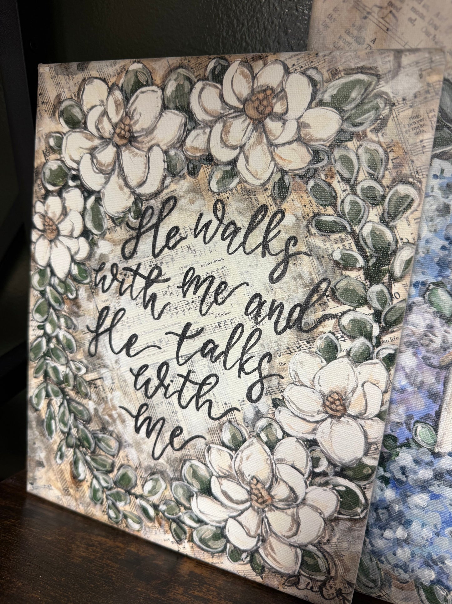 He walks with me canvas -8x10