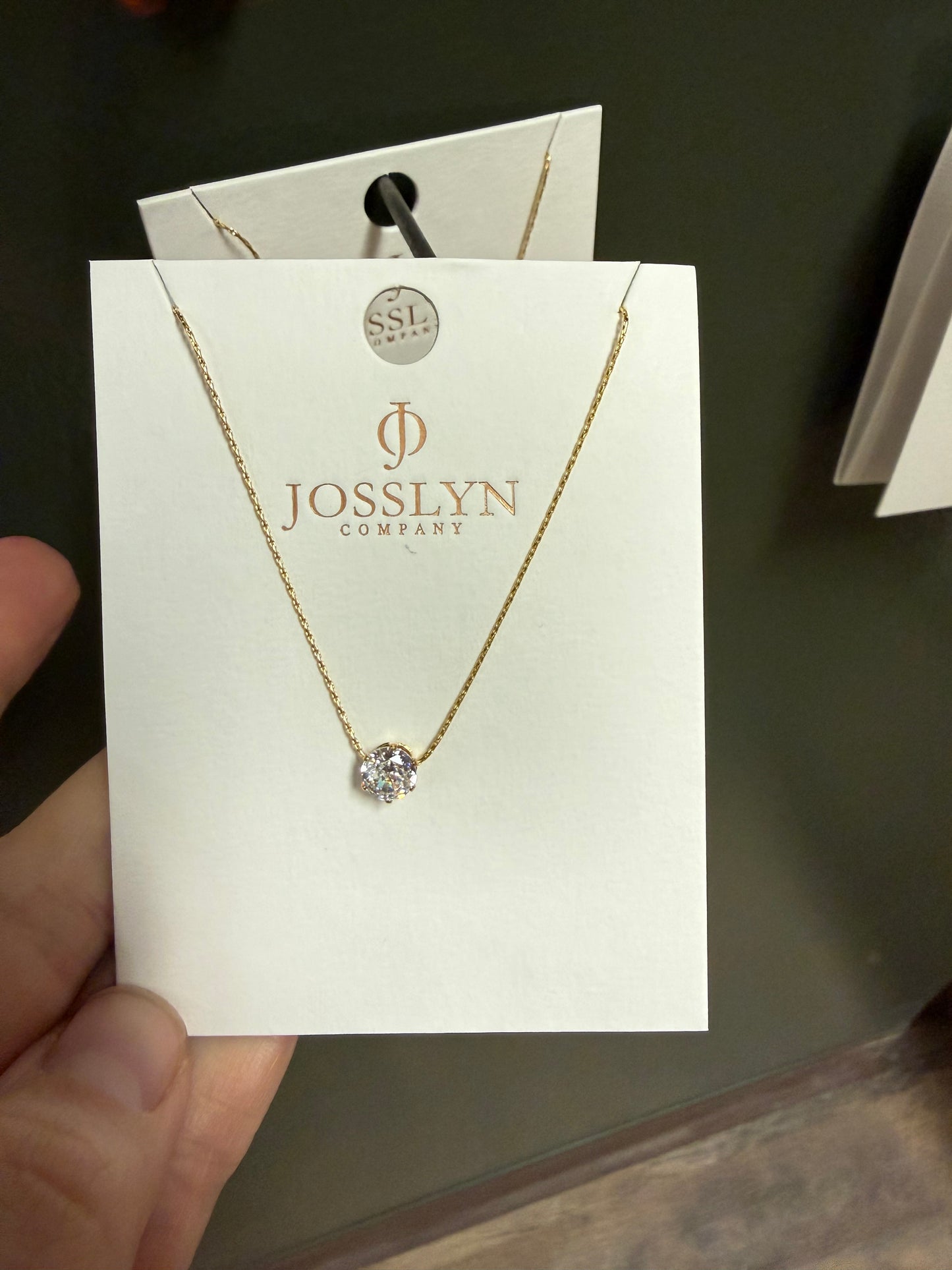 Single diamond necklace