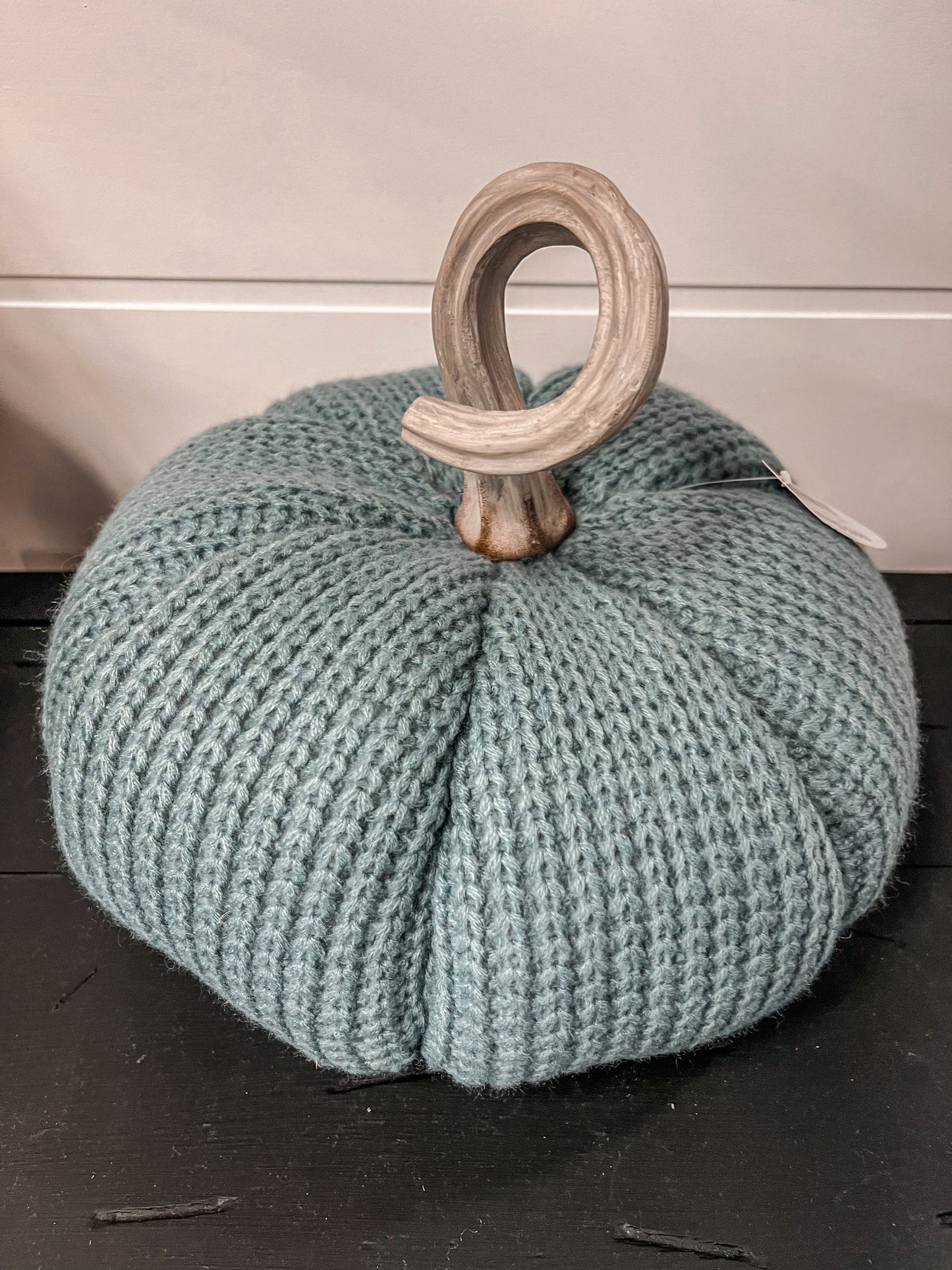 Teal Quilted Knit Pumpkin