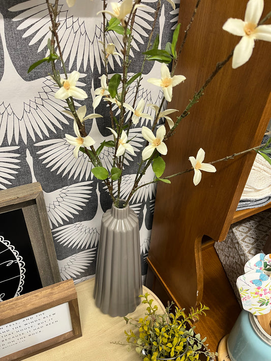 Grey vase floral