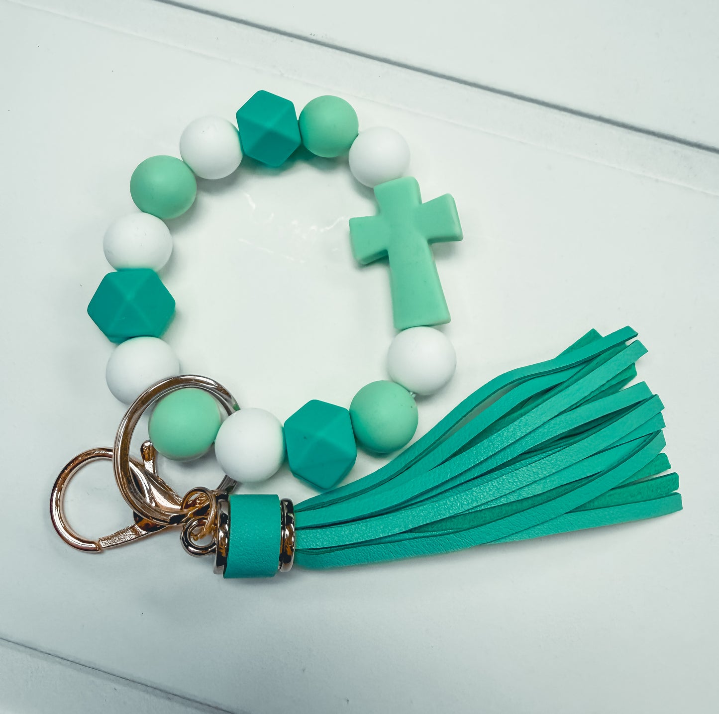 Blue Cross Keychain