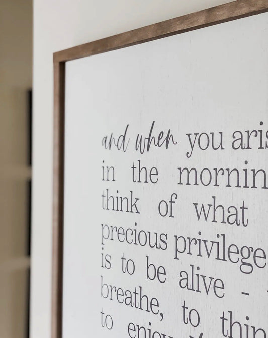 And When You Arise In The Morning ☀️