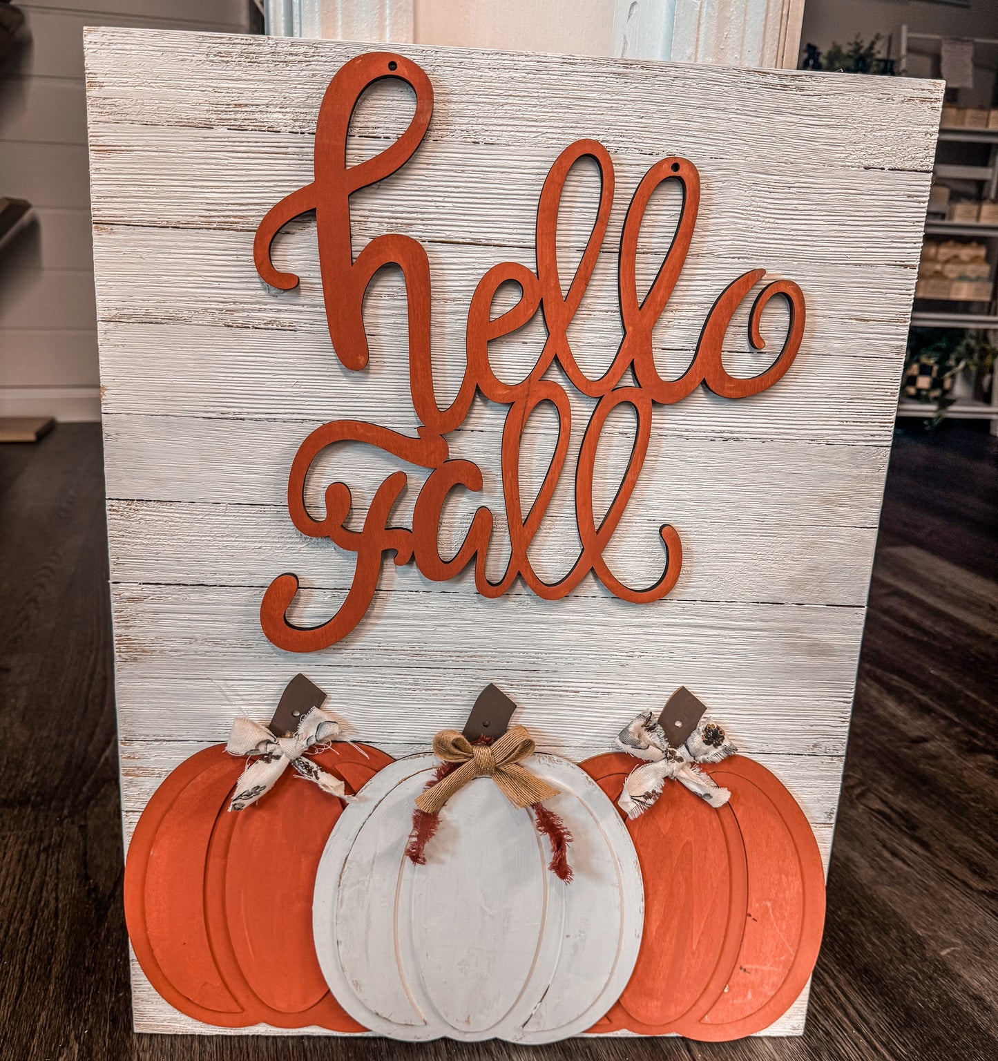 Handmade Hello Fall Sign