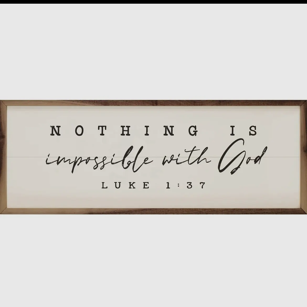 Nothing is impossible with God