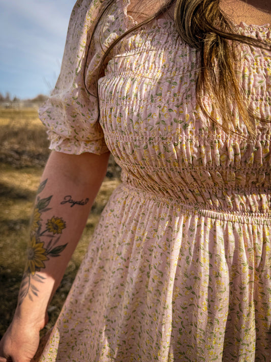 Floral smocked dress