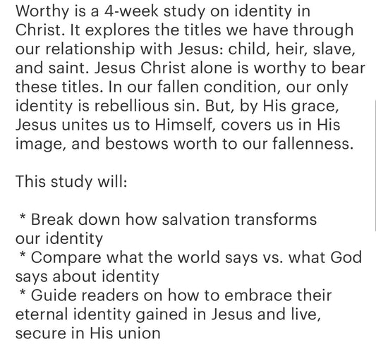 Worthy Bible study 🤎✨