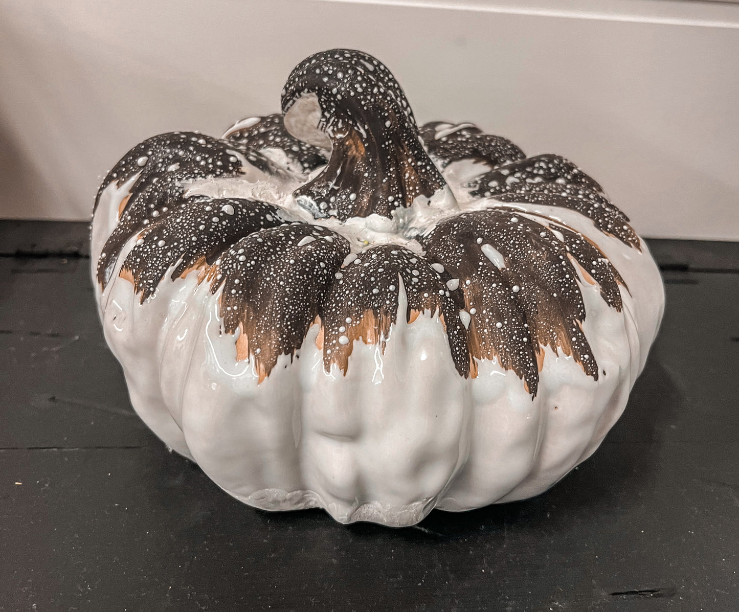 Marble Cake Ceramic Pumpkin 7x7x5