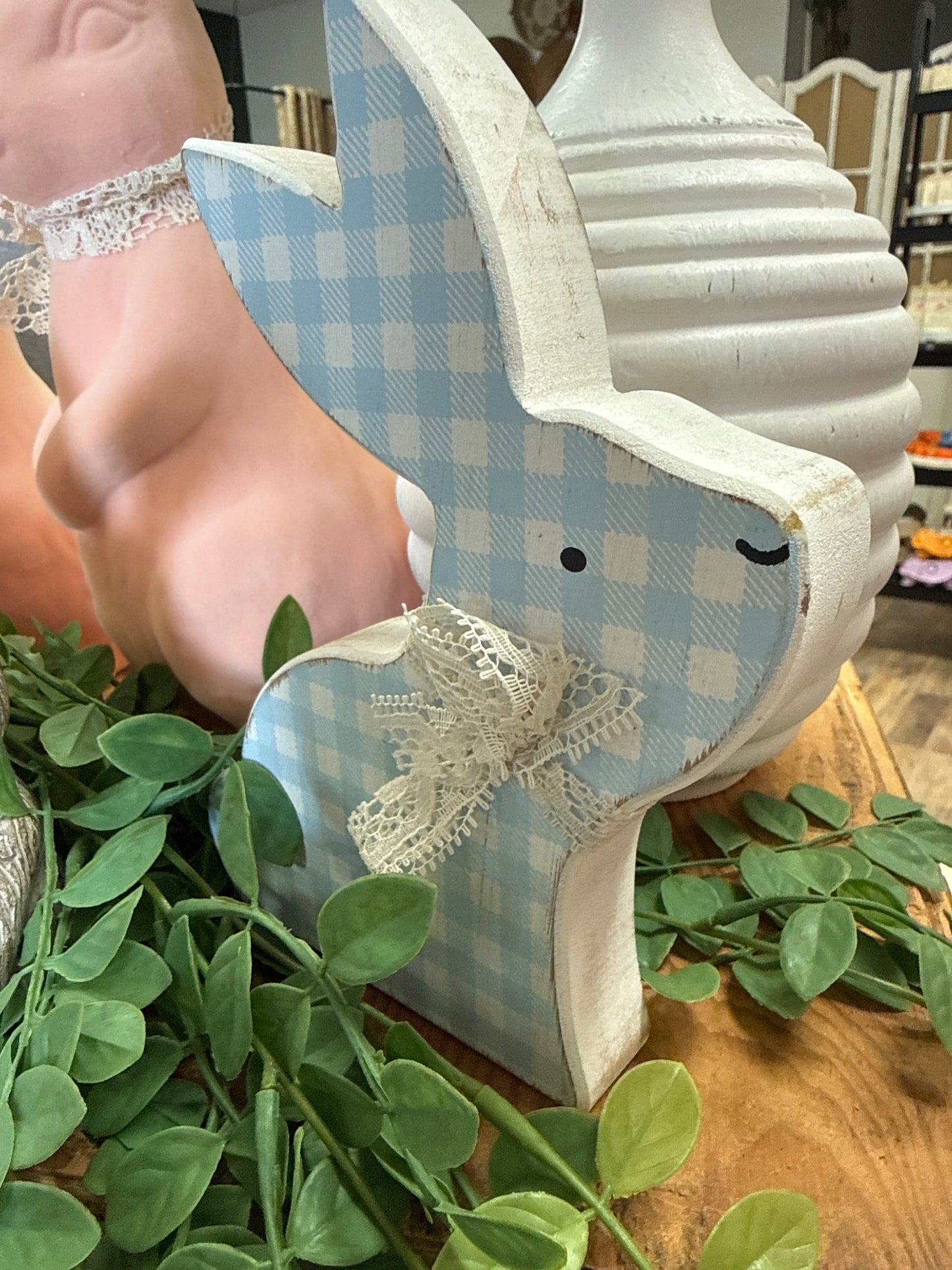 Mini plaid block bunny