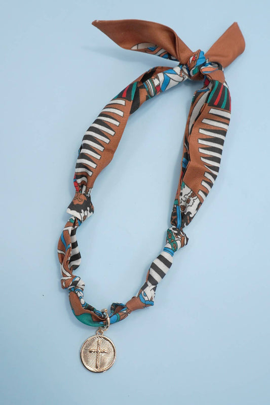 Scarf charm necklace