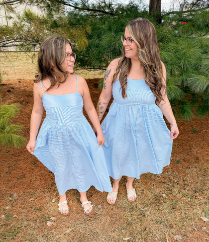 Striped Blue Dress