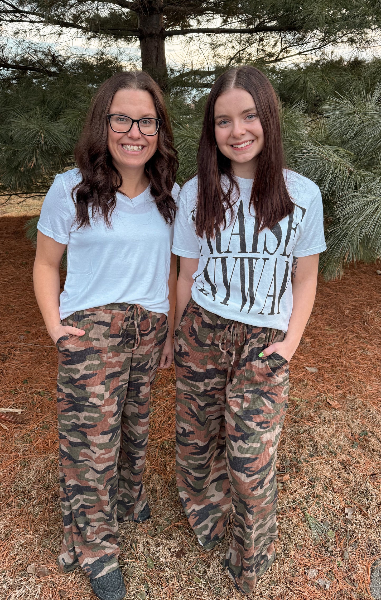 Haddie camo waffle pants