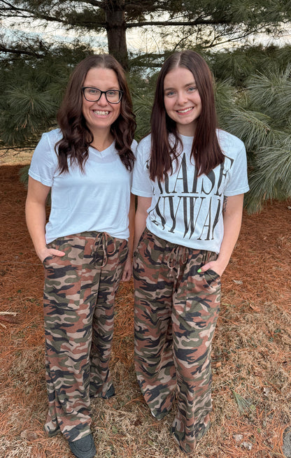 Haddie camo waffle pants