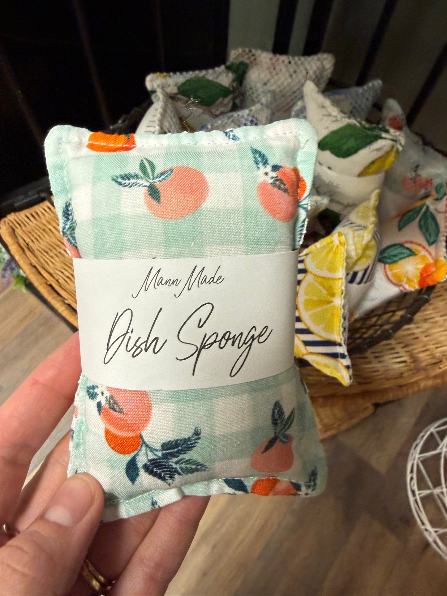 Peach reusable sponge
