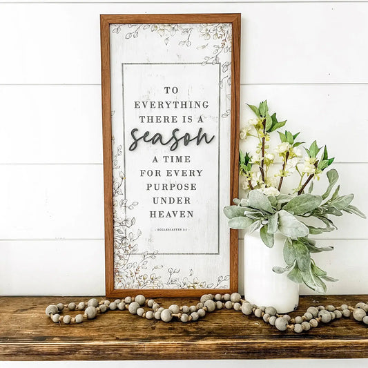 Bible Verse Sign - Ecclesiastes 3:1