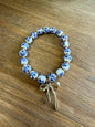 Bow floral beaded bracelet