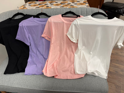 Basic crew neck tees-4 colors