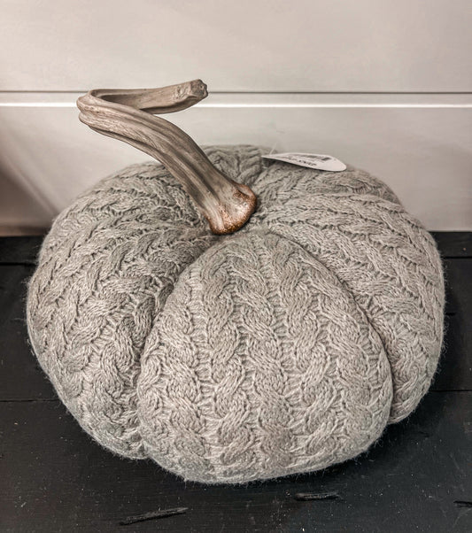 Grey Quilted Knit Pumpkin