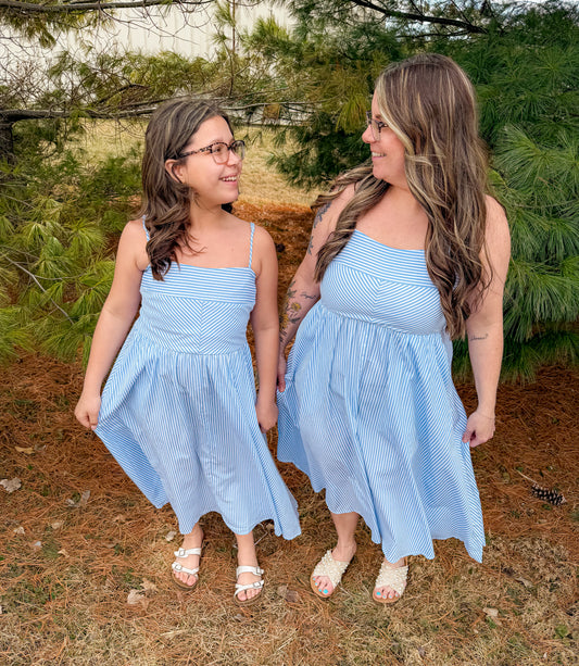 Striped Blue Dress