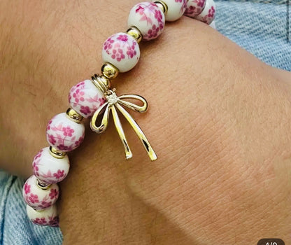 Ceramic bow bracelet