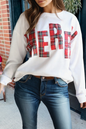 Plaid MERRY christmas sweater