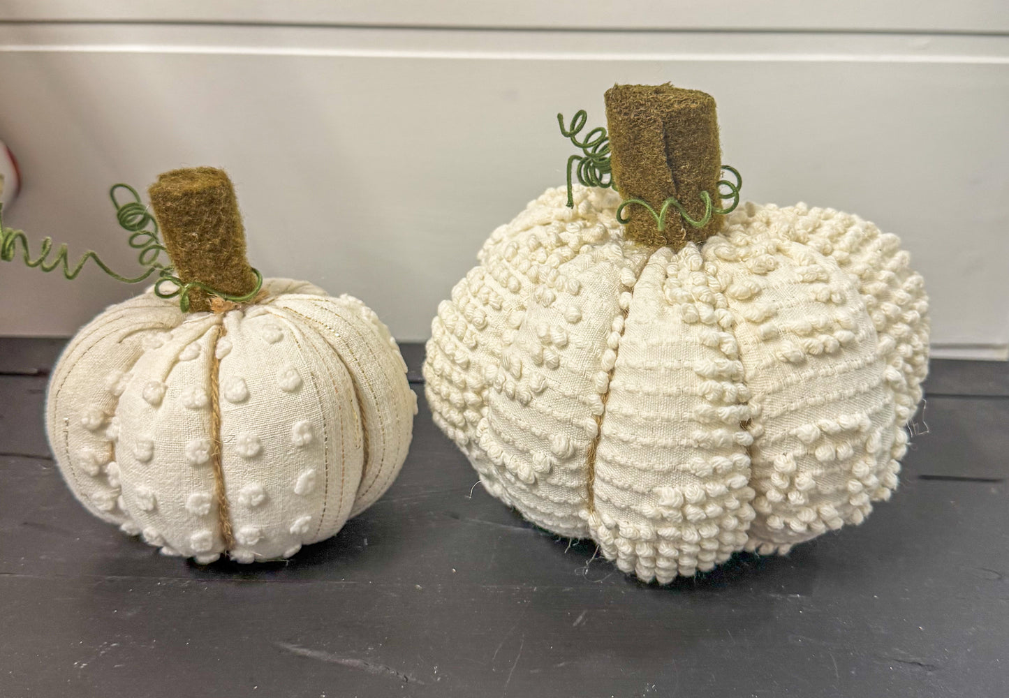 White Plush Pumpkins