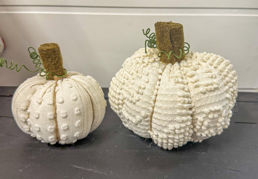 White Plush Pumpkins