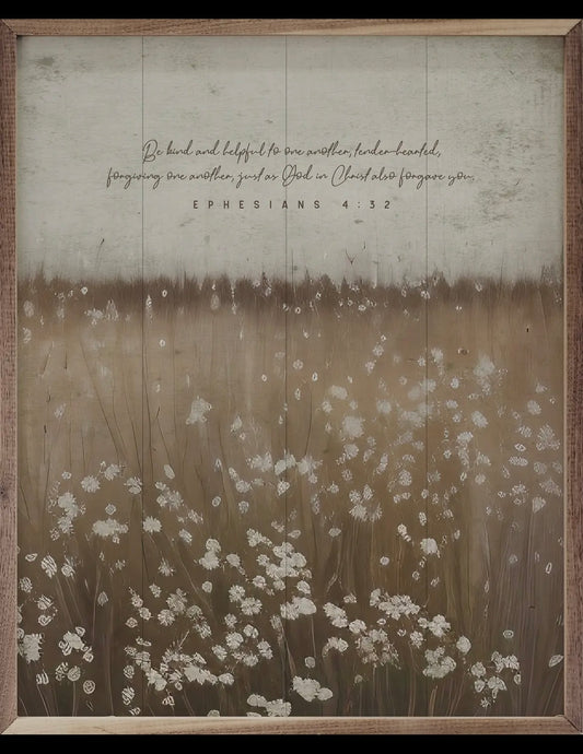 Be Kind and Helpful Flower Field
