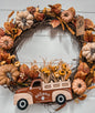 Fall Pumpkin and Truck Wreath