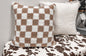 Checkered throw pillow