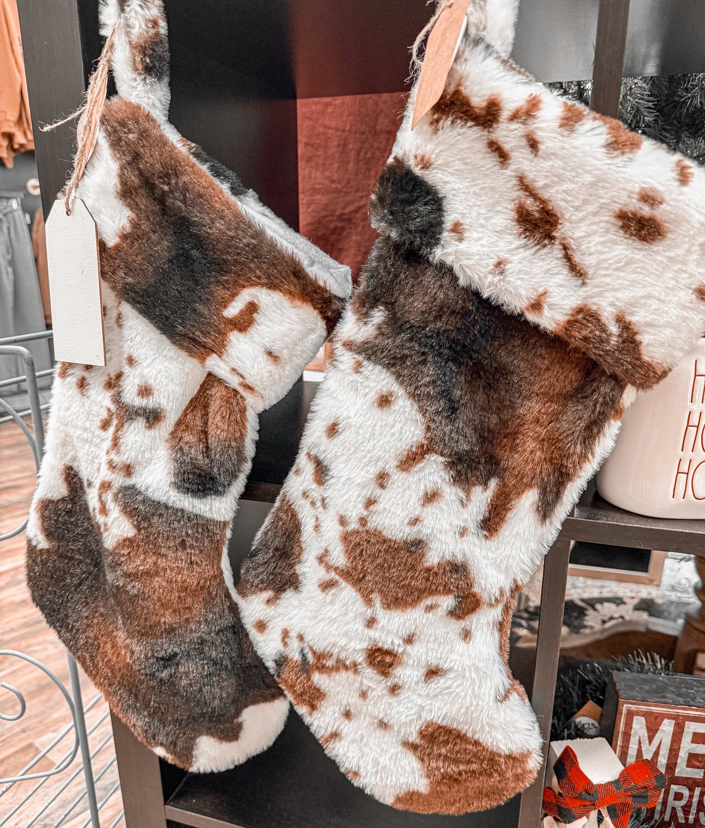 Cow-print stocking