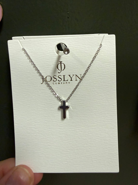Silver cross necklace