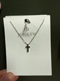 Silver cross necklace