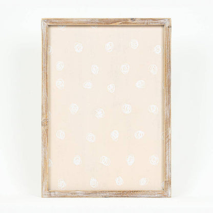 Reversible Giraffe wood framed sign