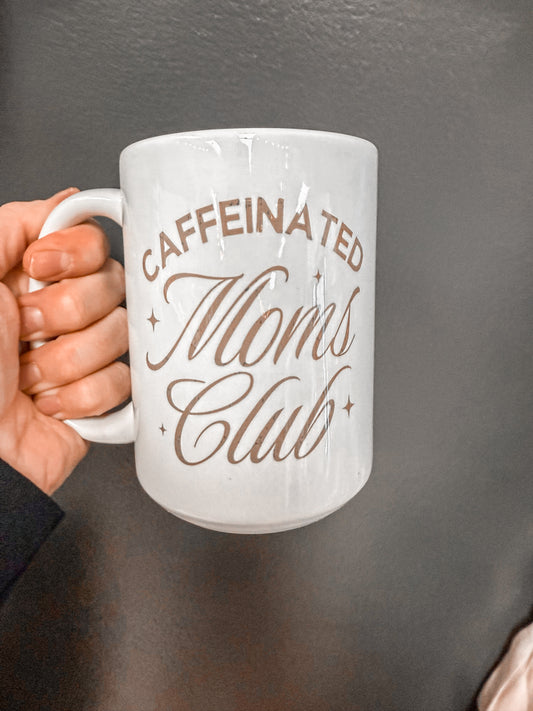 Decorated moms club coffee mug