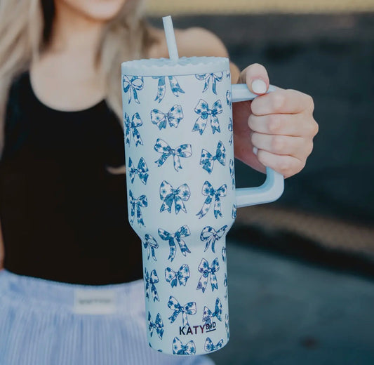 KATYDID Blue Bow Tumbler