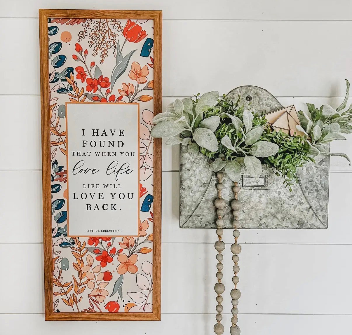 Love Life Floral Frame