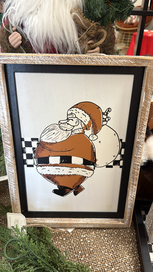Checkered Santa picture
