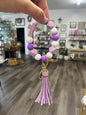 Lavender cross keychain