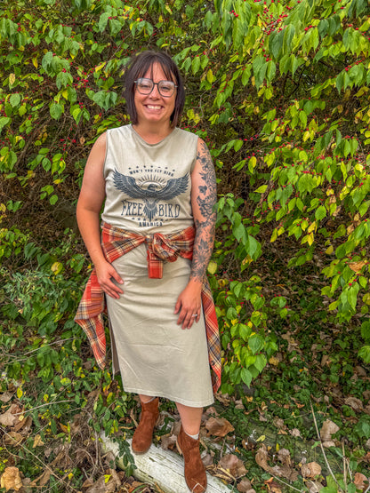 Free Bird Tan Tshirt Dress