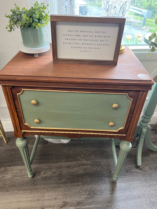 Refurbished sewing table