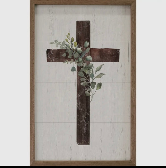 Cross with Greenery