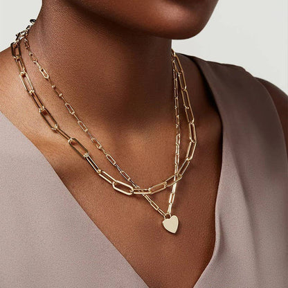 Heart layered necklace