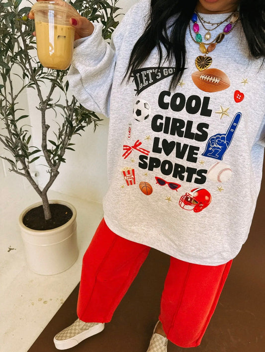 Cool girls love sports crew🏈⚾️⚽️